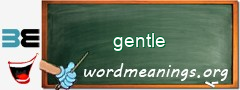 WordMeaning blackboard for gentle